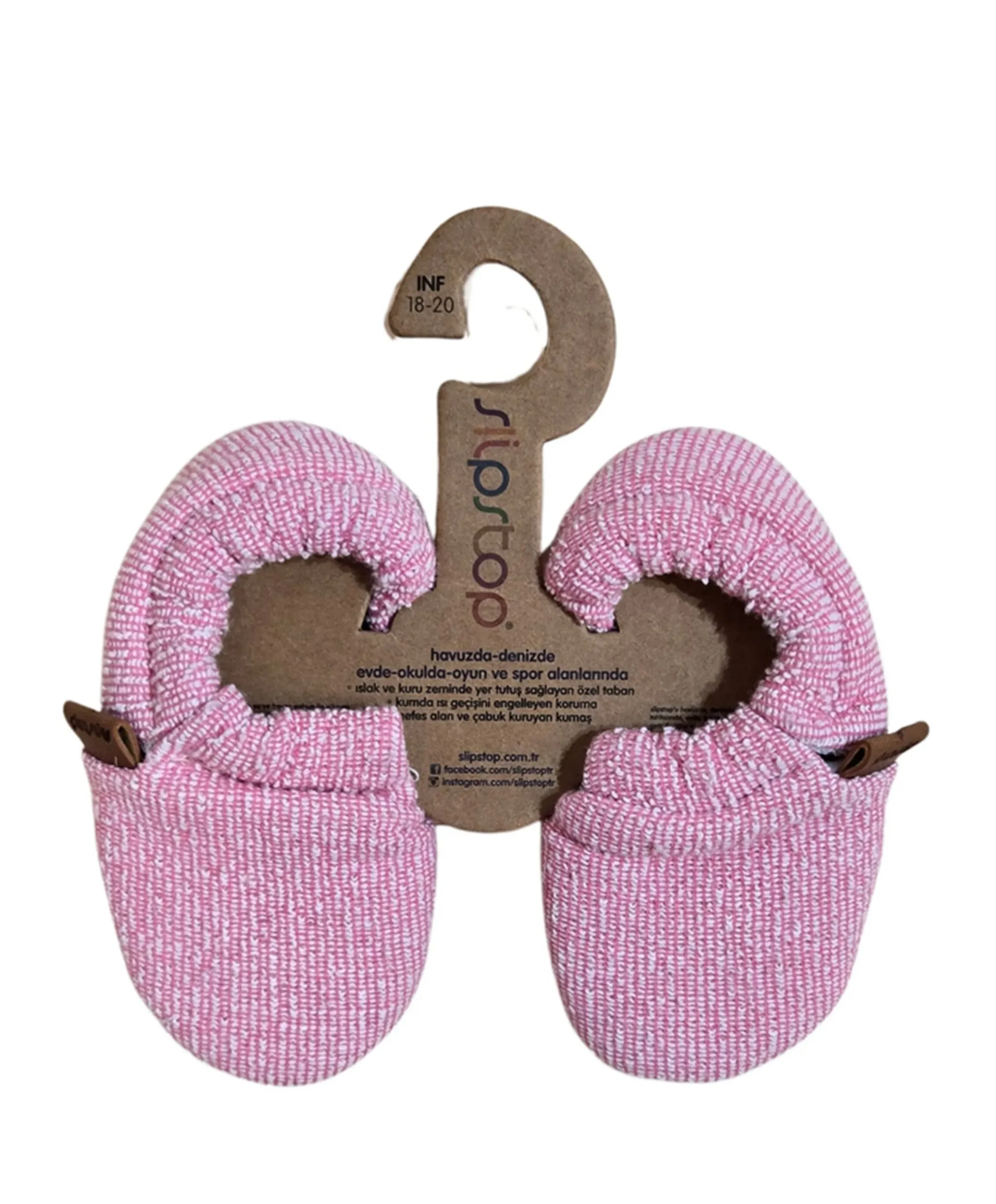Slipstop booties uniseks pantoffels roze