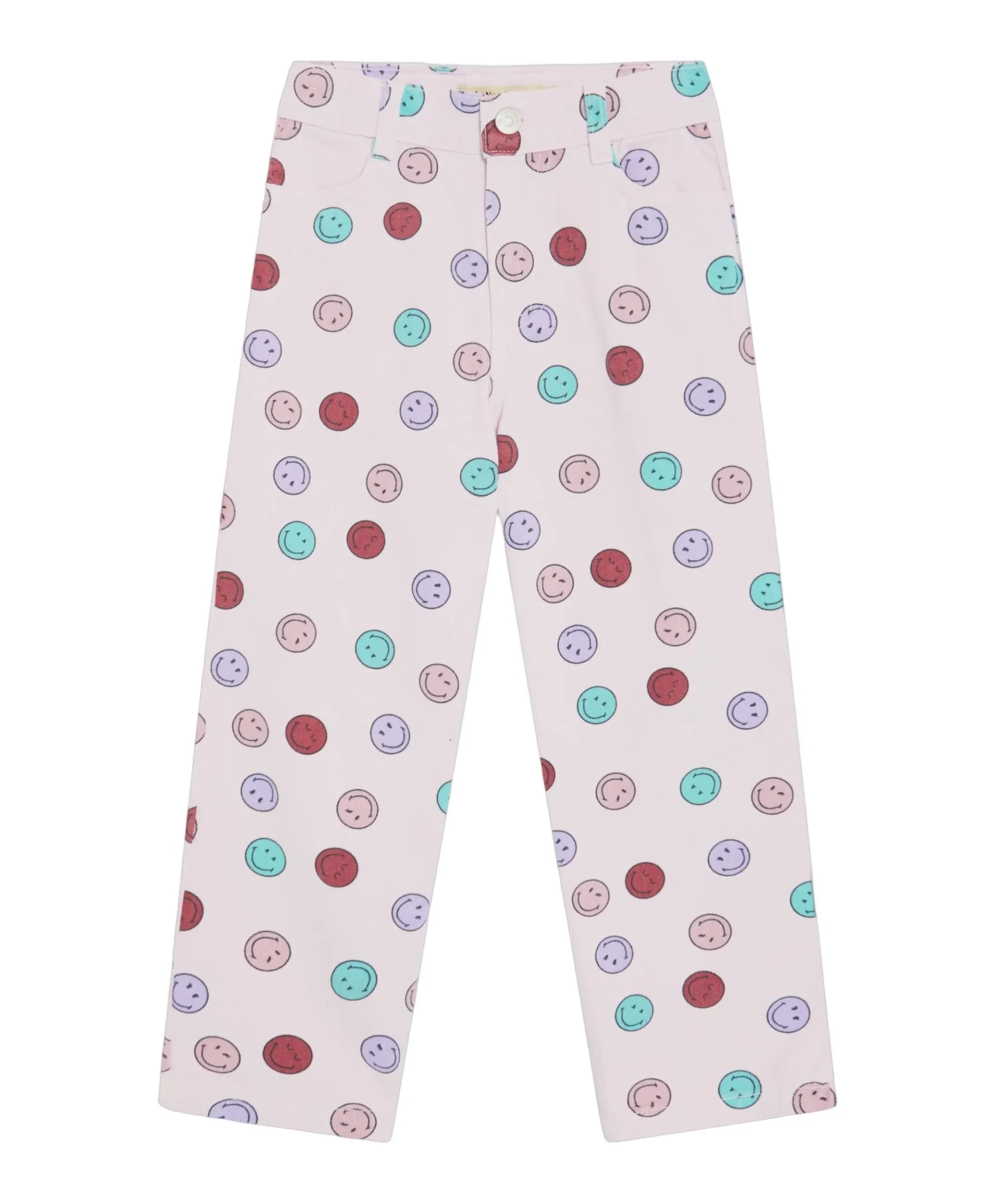 Smiley Denim meisjes jeans roze