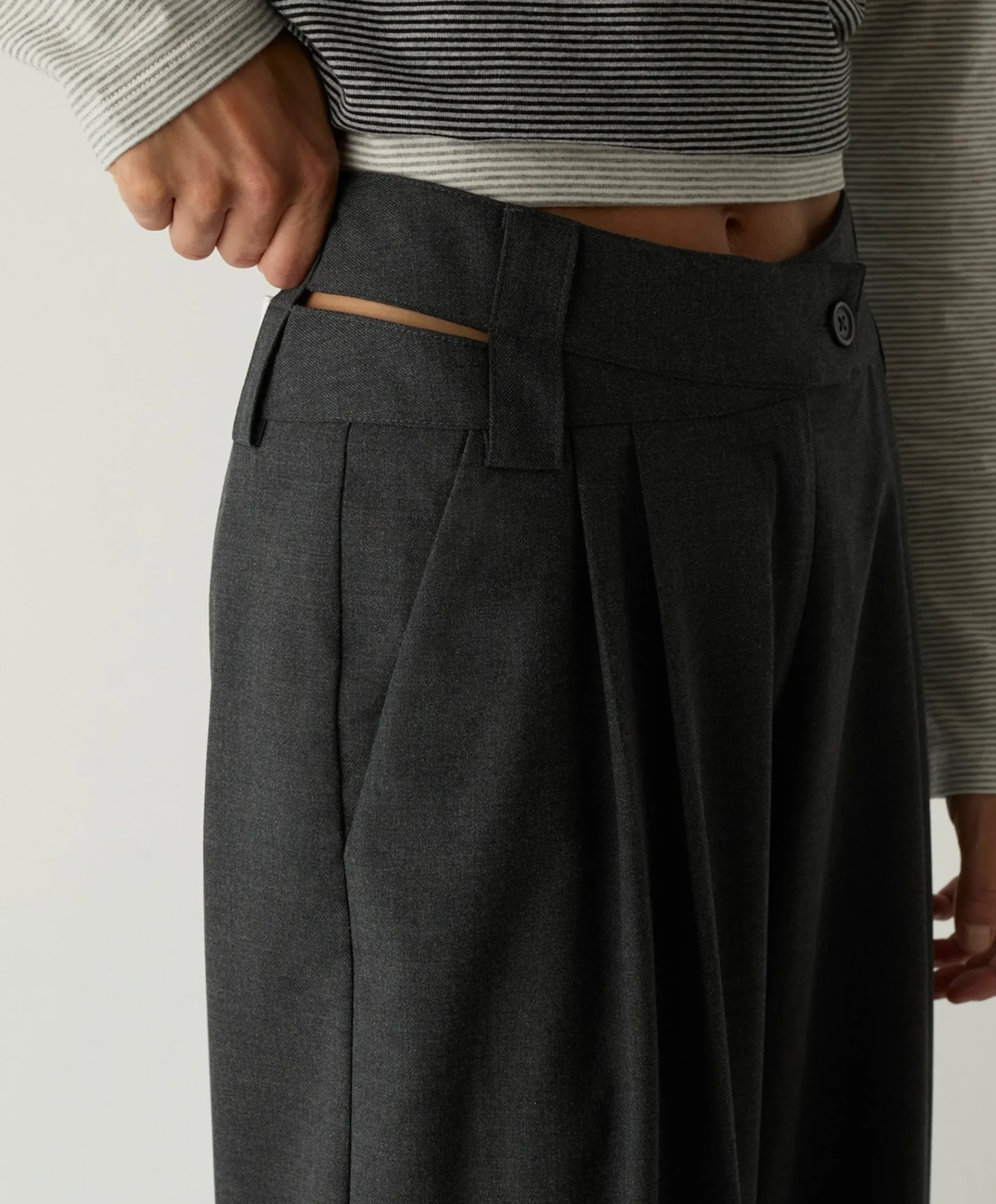 SMITH GREY TAILORED dames broek grijs