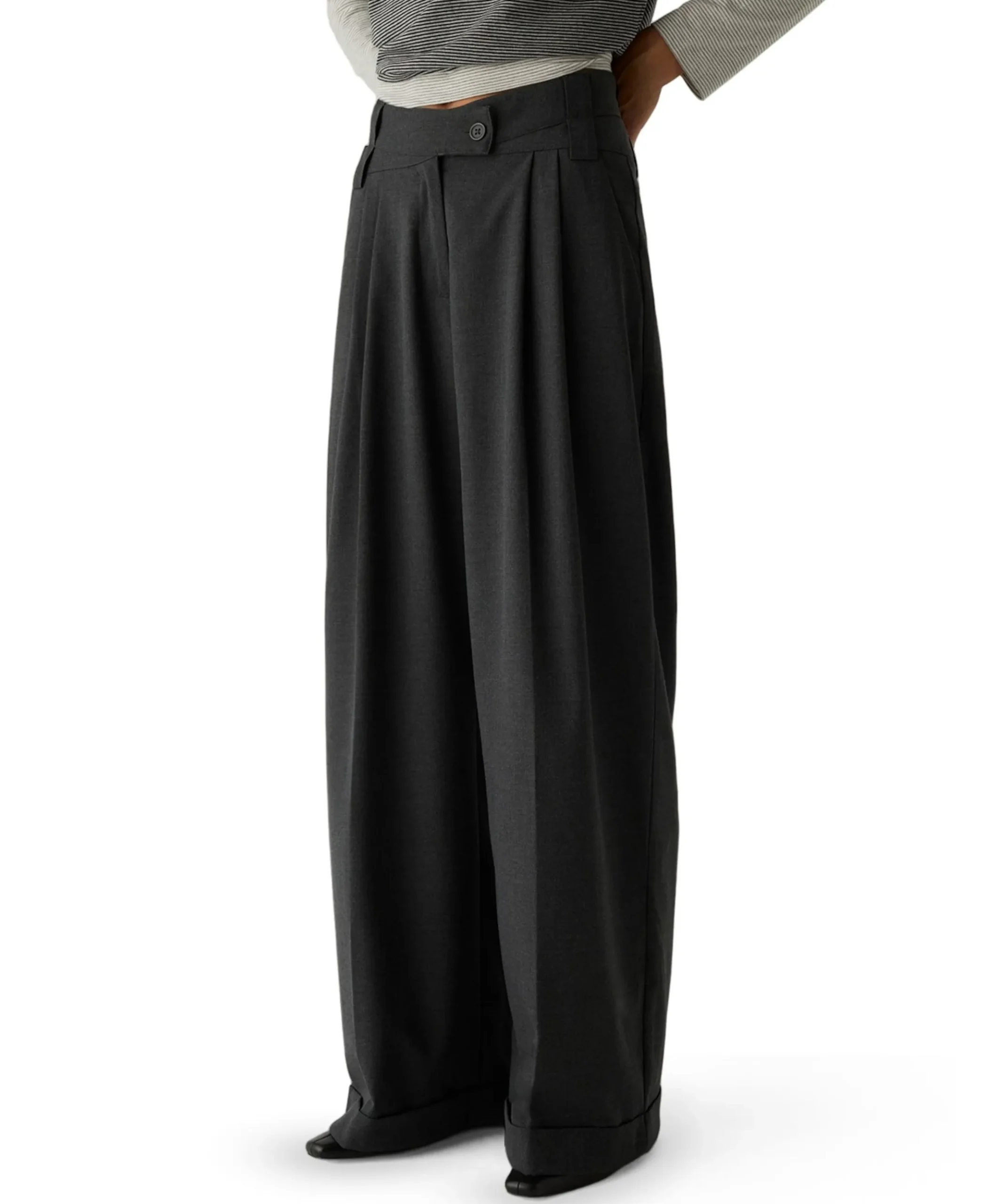SMITH GREY TAILORED dames broek grijs