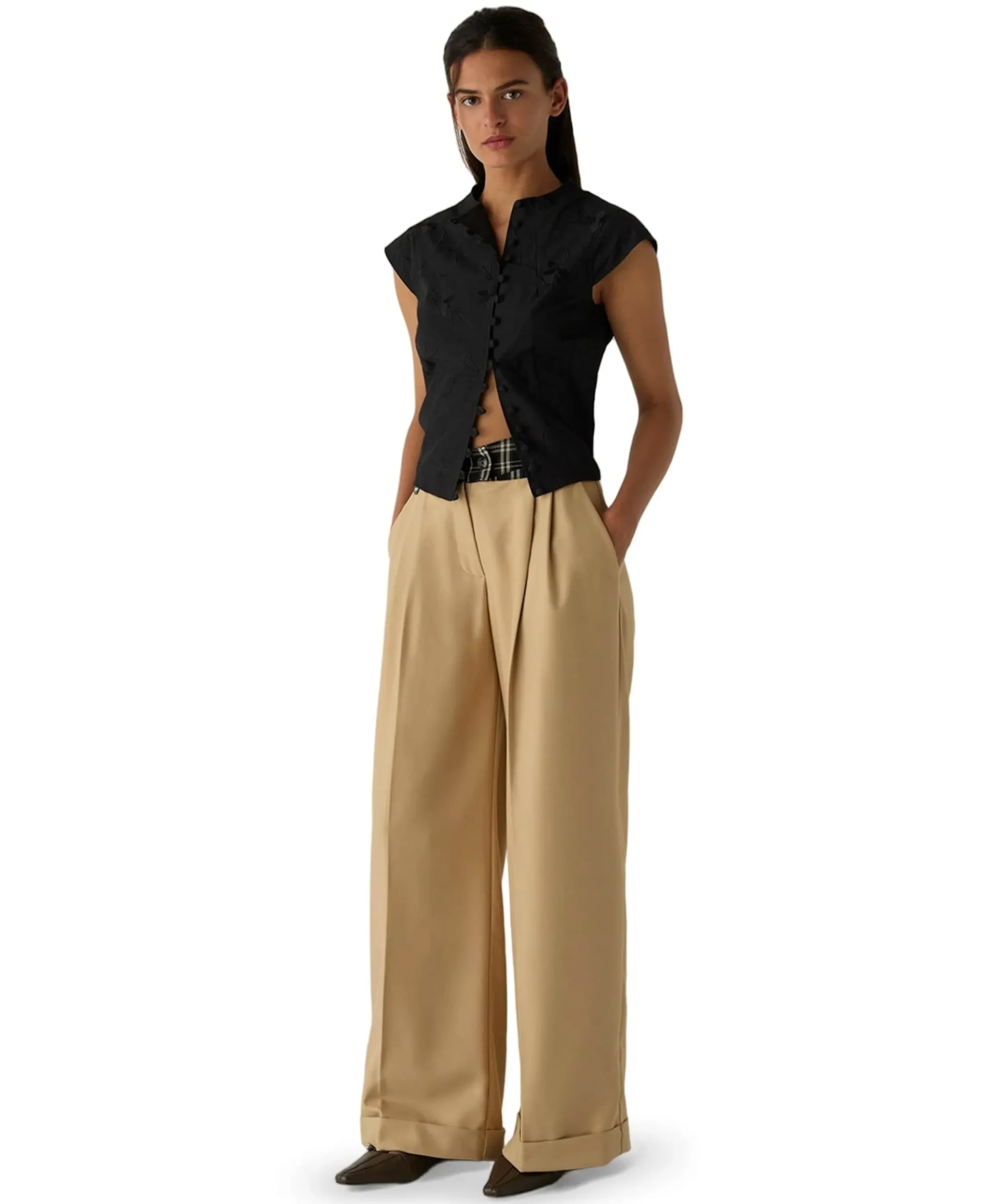 SMITH SAND TAILORED dames broek beige