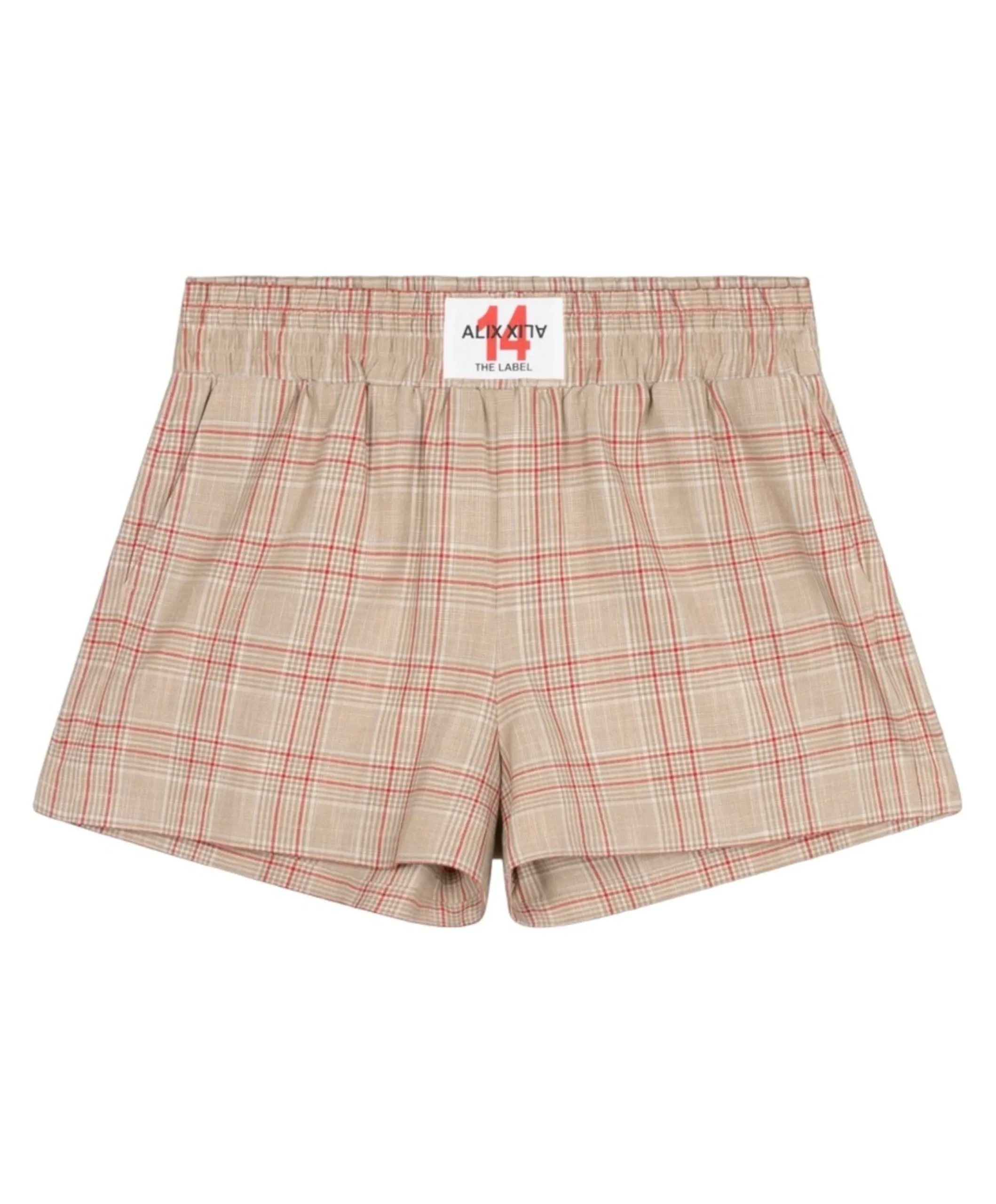 SPORTY CHECK dames korte broek beige