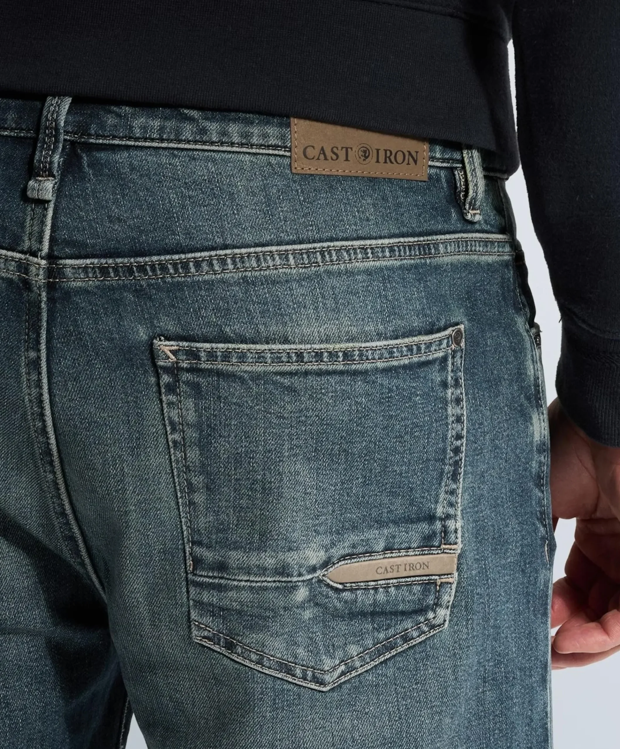 STEEPER RELAXED BLUE GREENCAST SHA heren jeans grijs