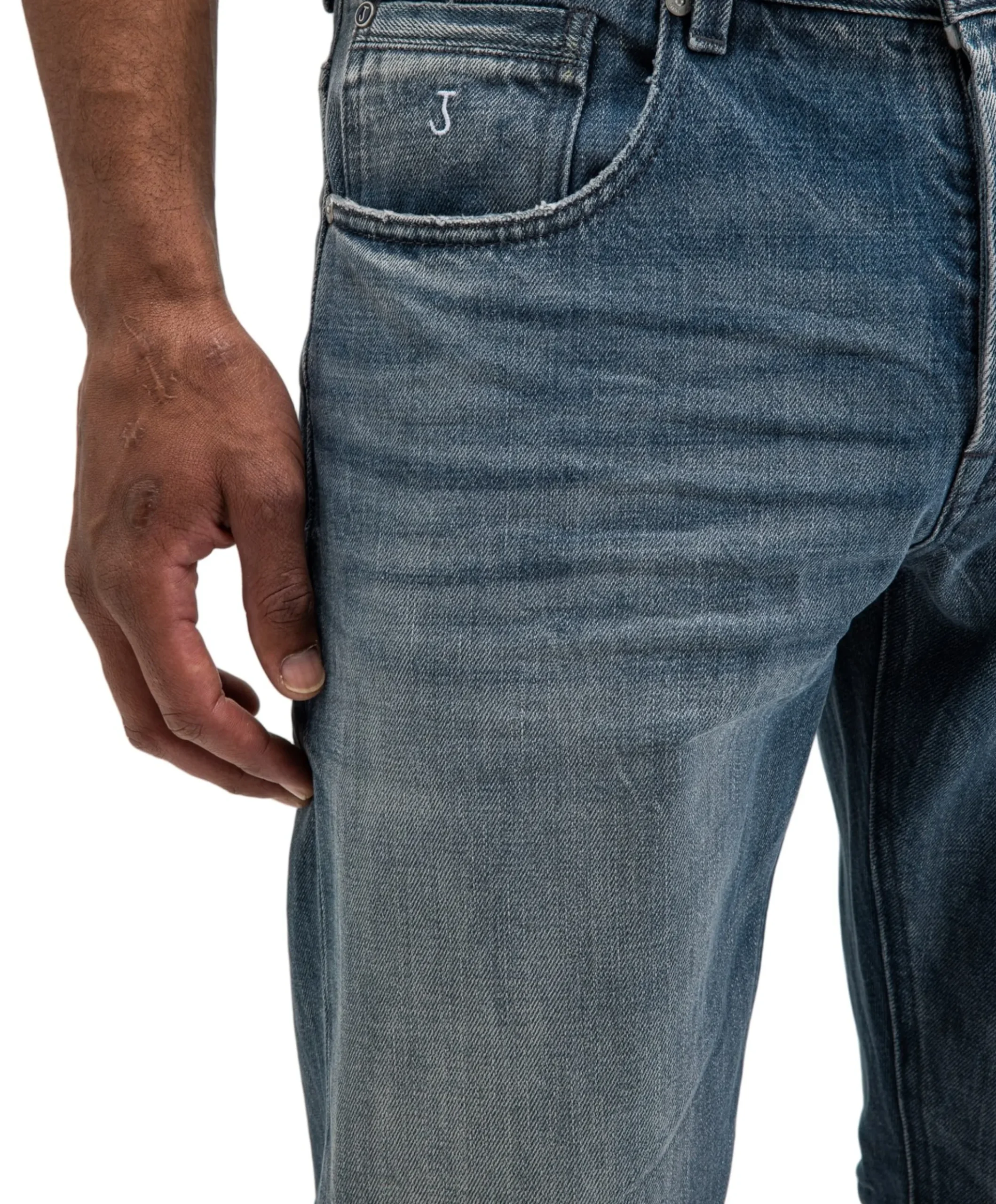 Stockton Straight Fog Denim heren broek blauw