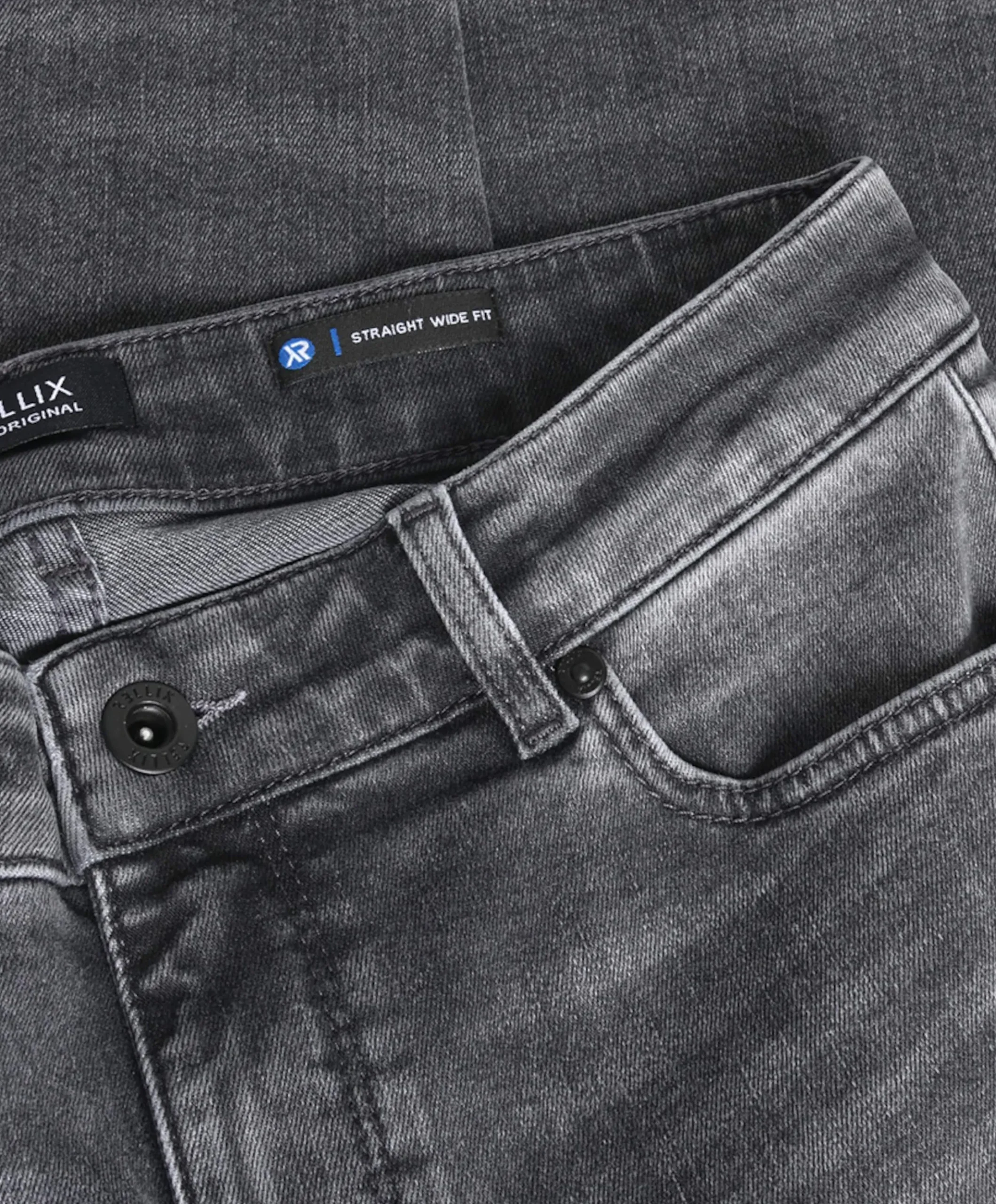 Straight Wide Fit jongens jeans grijs