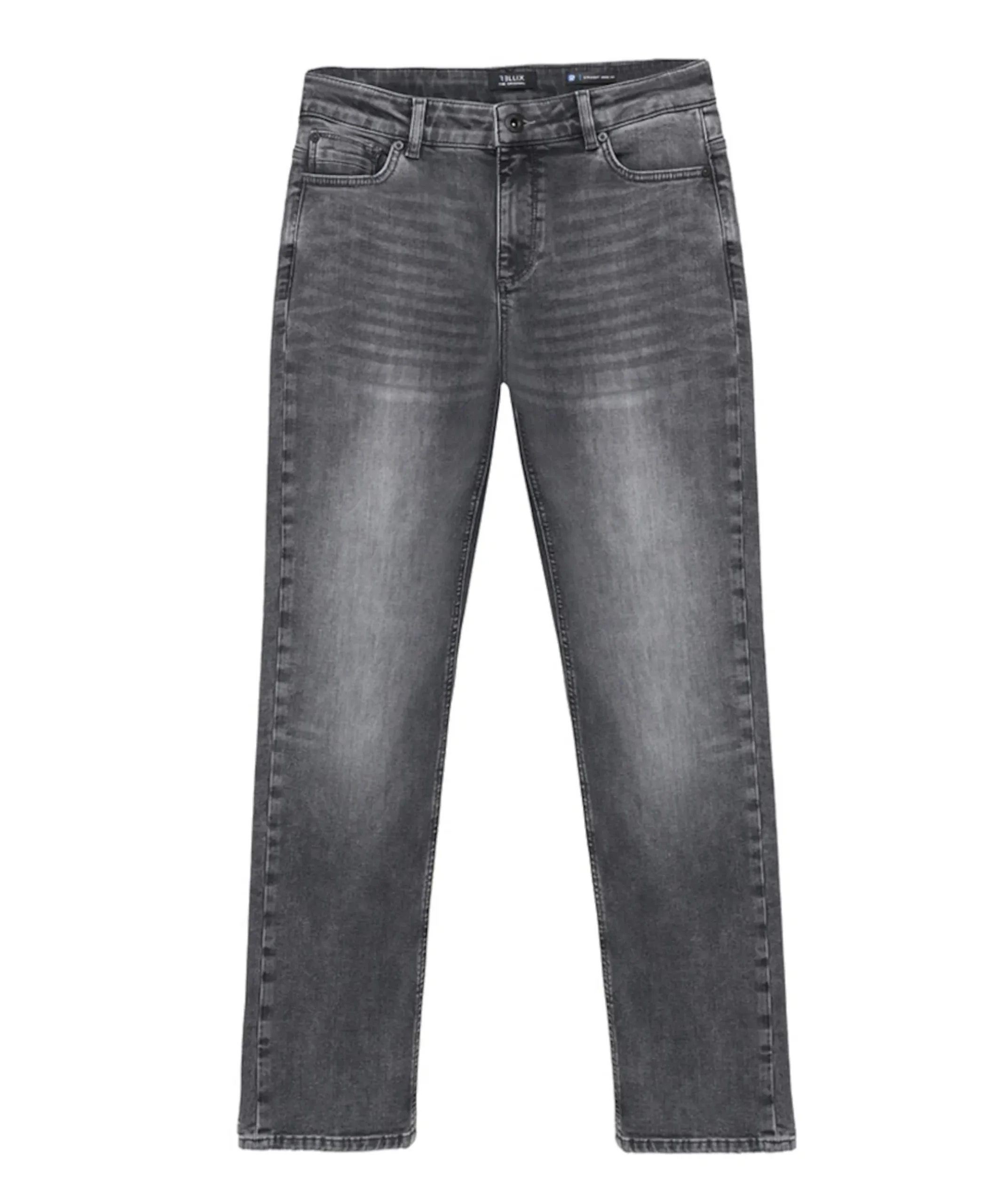 Straight Wide Fit jongens jeans grijs