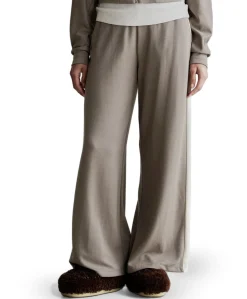 Stripe dames broek beige