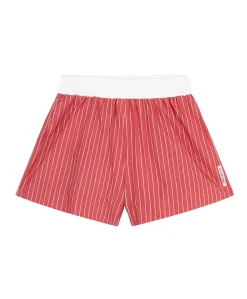STRIPED dames korte broek rood
