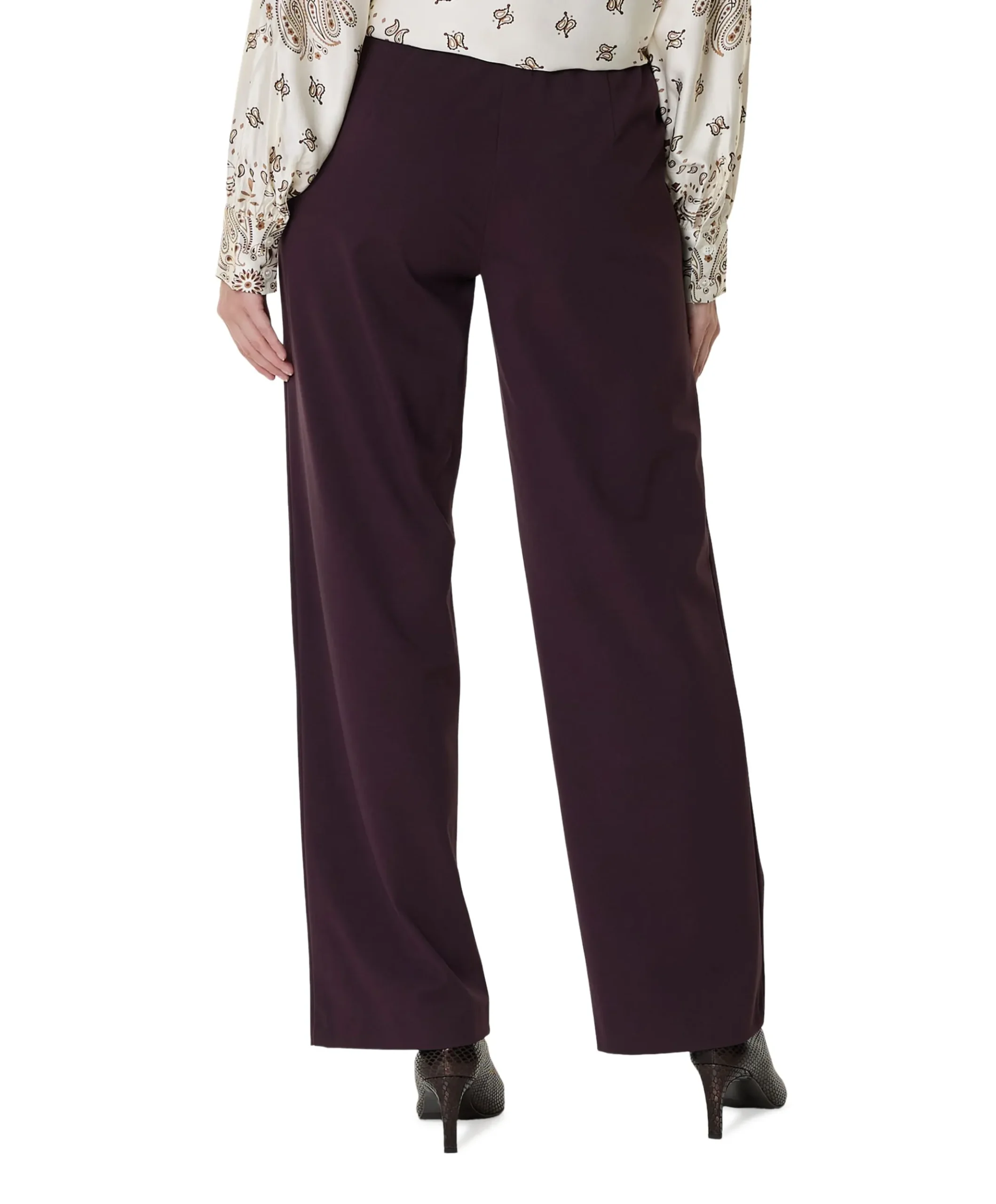 Sue Wide dames broek bordeaux
