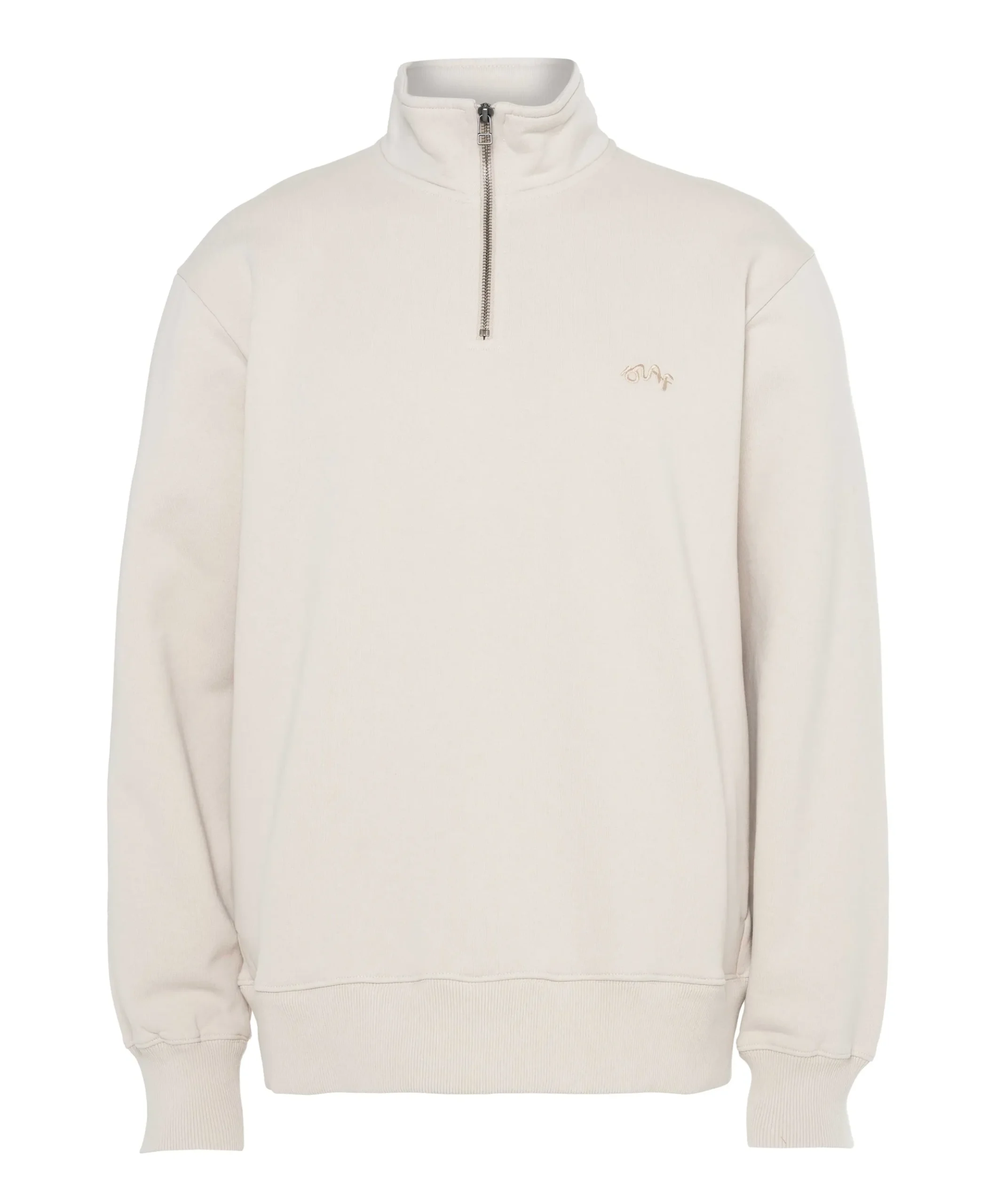 Sweater met rits ecru