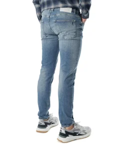 Tapered fit heren jeans blauw