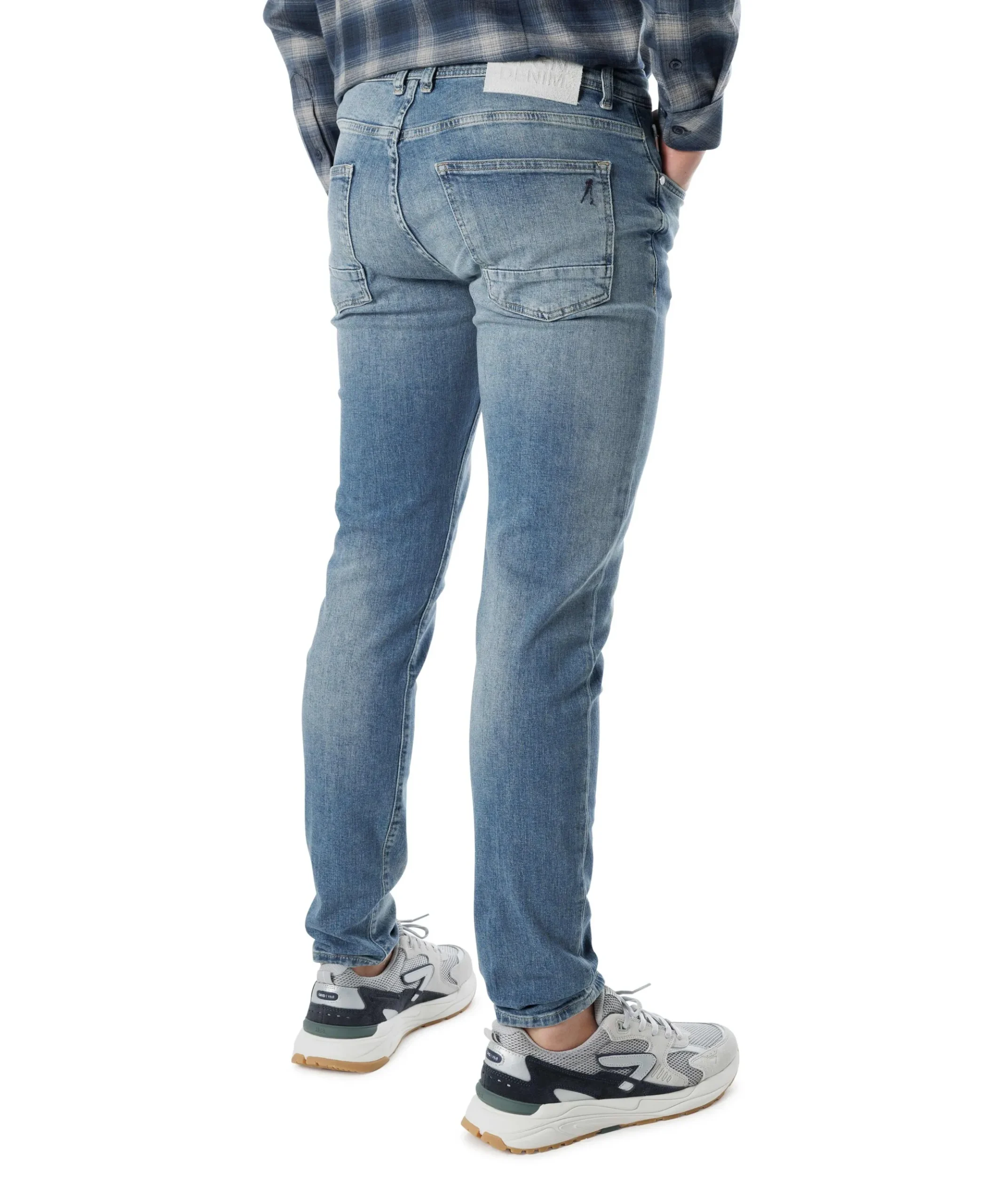 Tapered fit heren jeans blauw