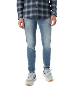 Tapered fit heren jeans blauw