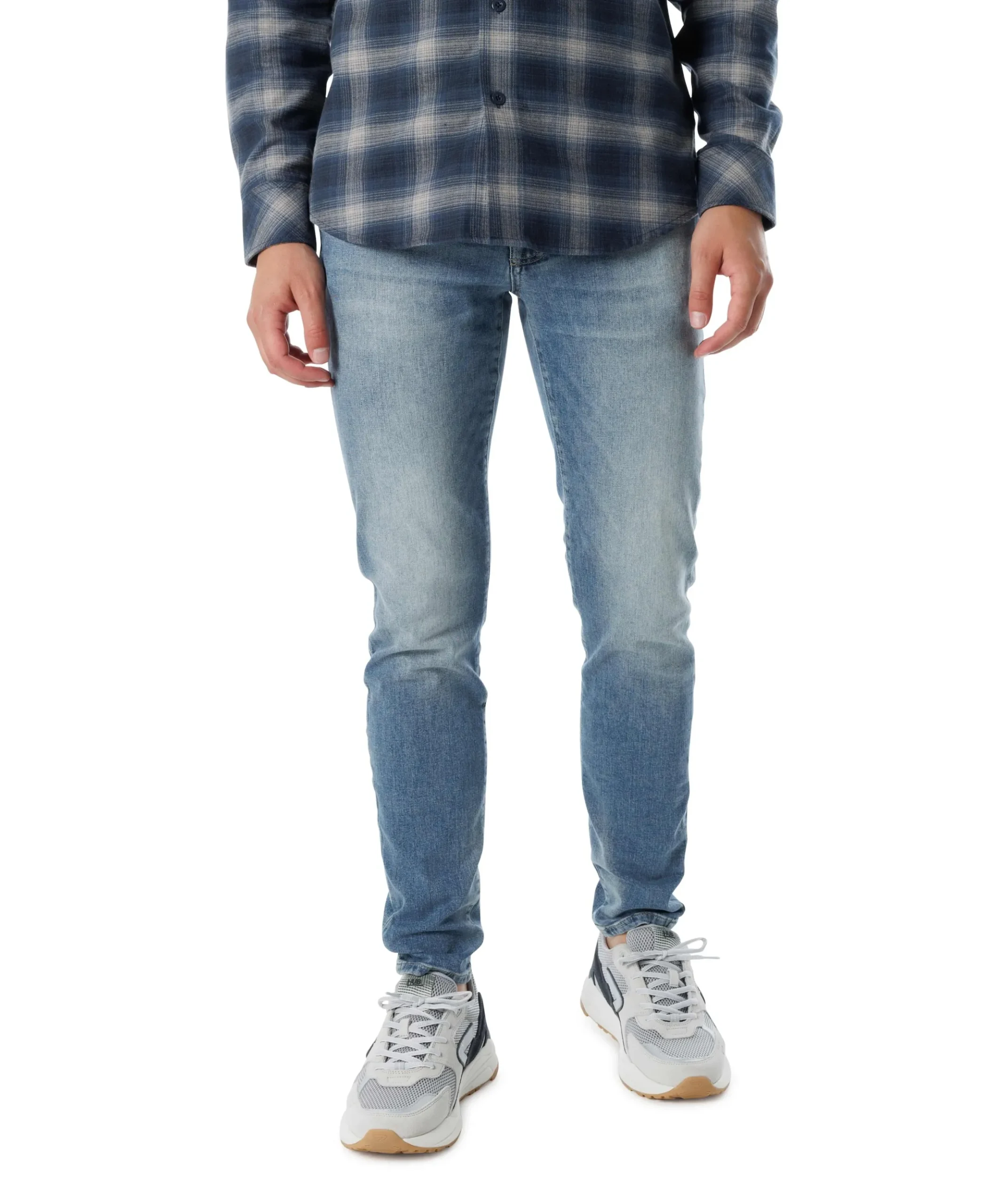 Tapered fit heren jeans blauw