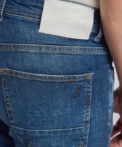 Tapered fit heren jeans blauw
