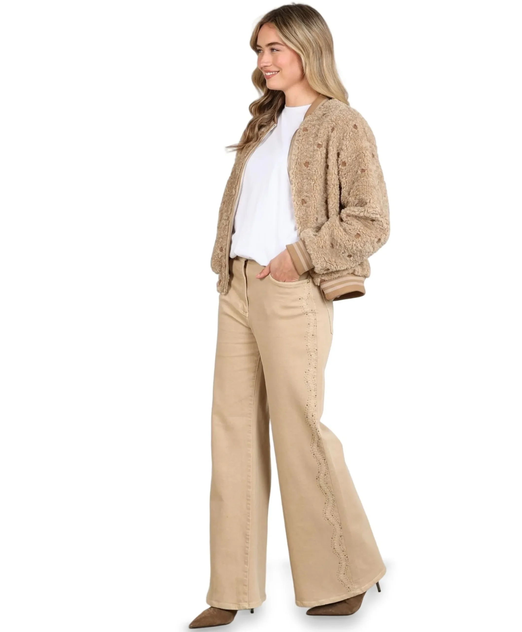 Tessa Strass dames broek beige