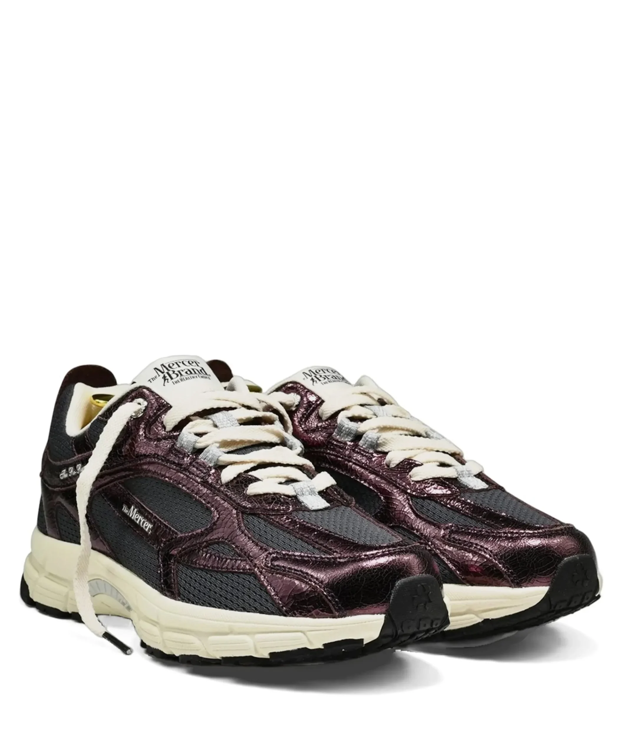 The Re-Run Cracked dames sneakers bordeaux