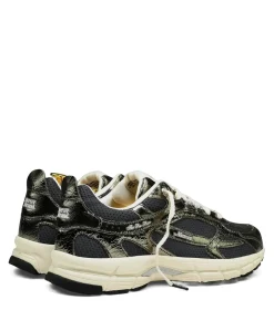 The Re-Run Cracked dames sneakers groen