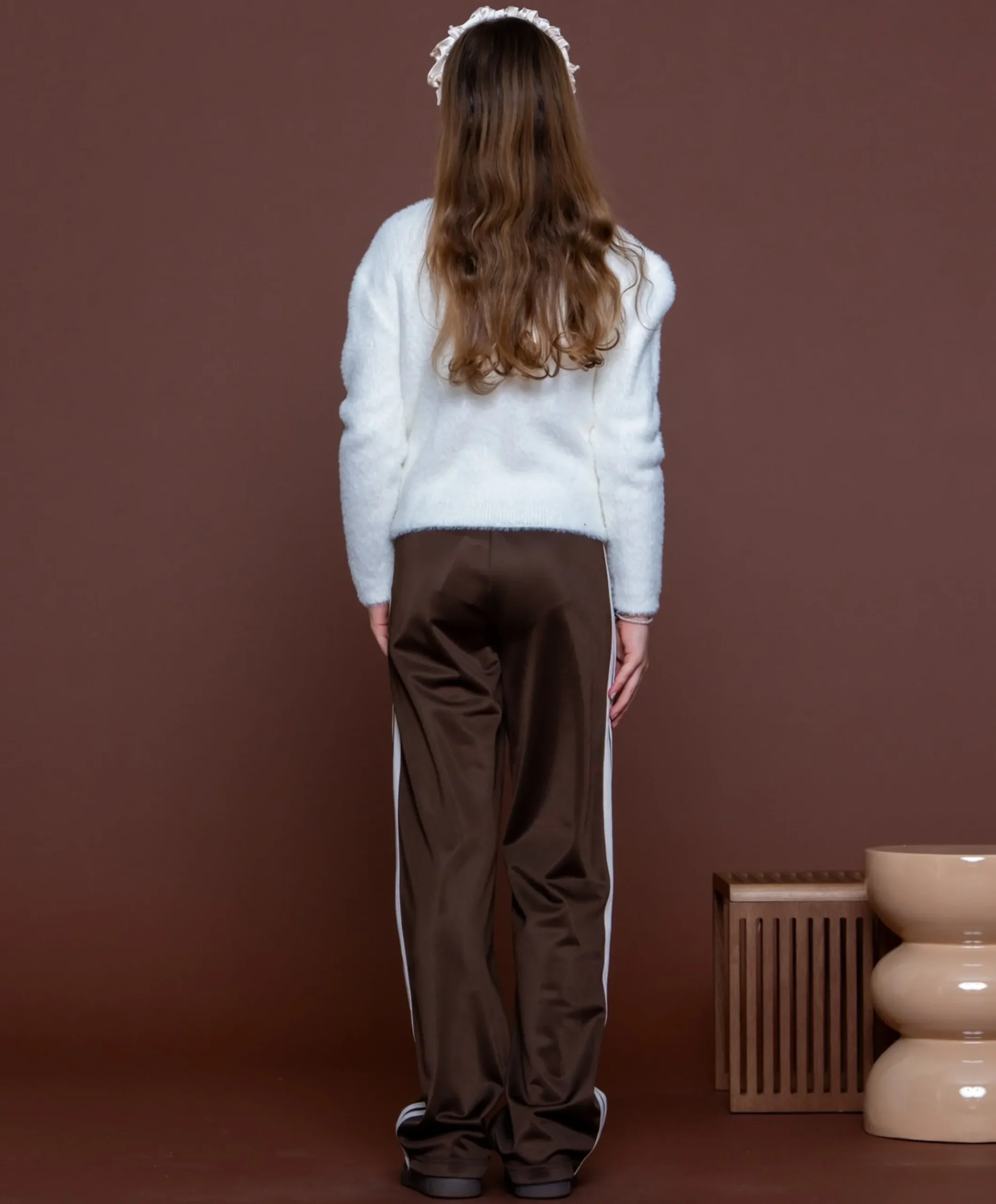 Trackpants meisjes broek bruin