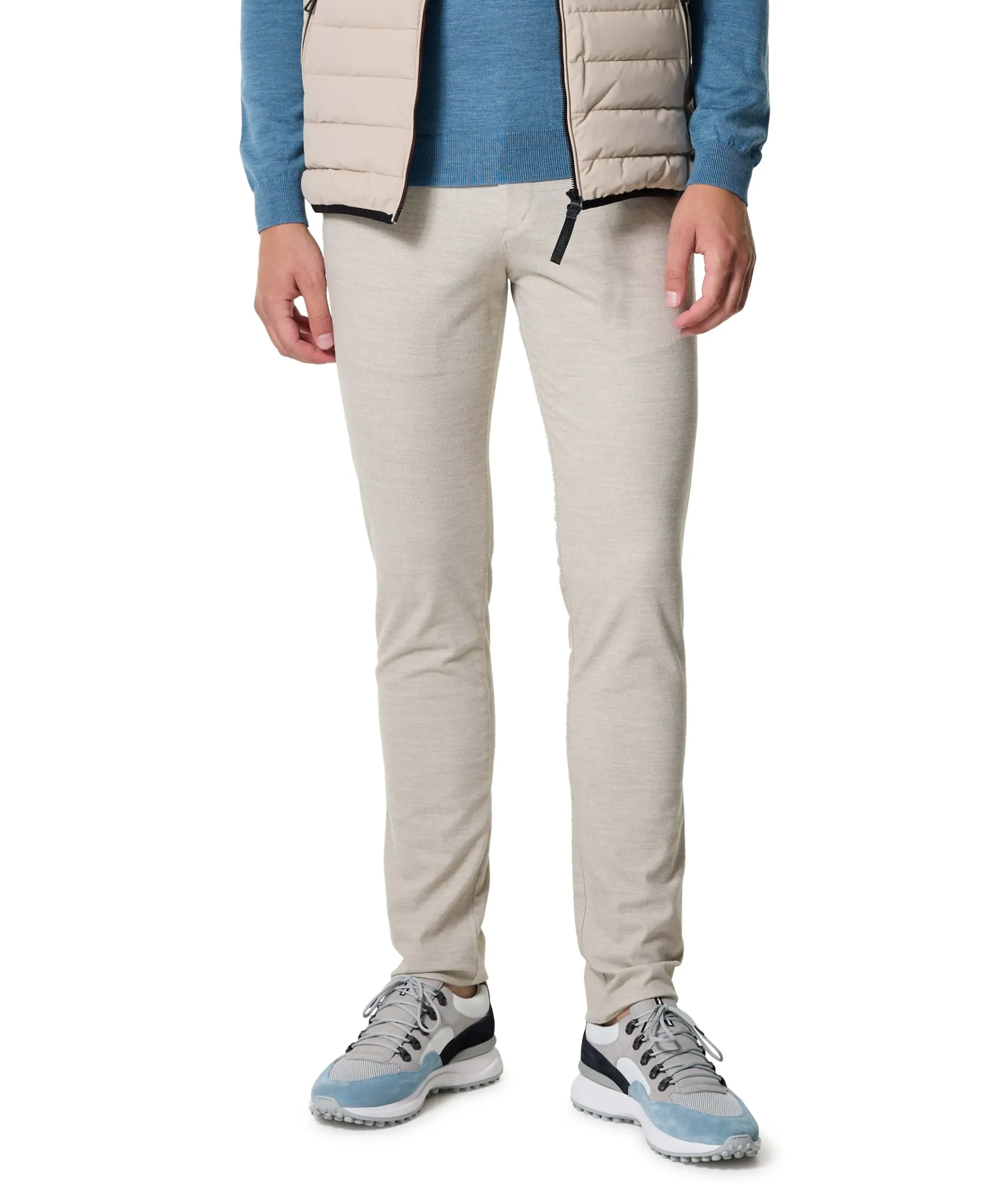 Travel Wool Look heren broek beige