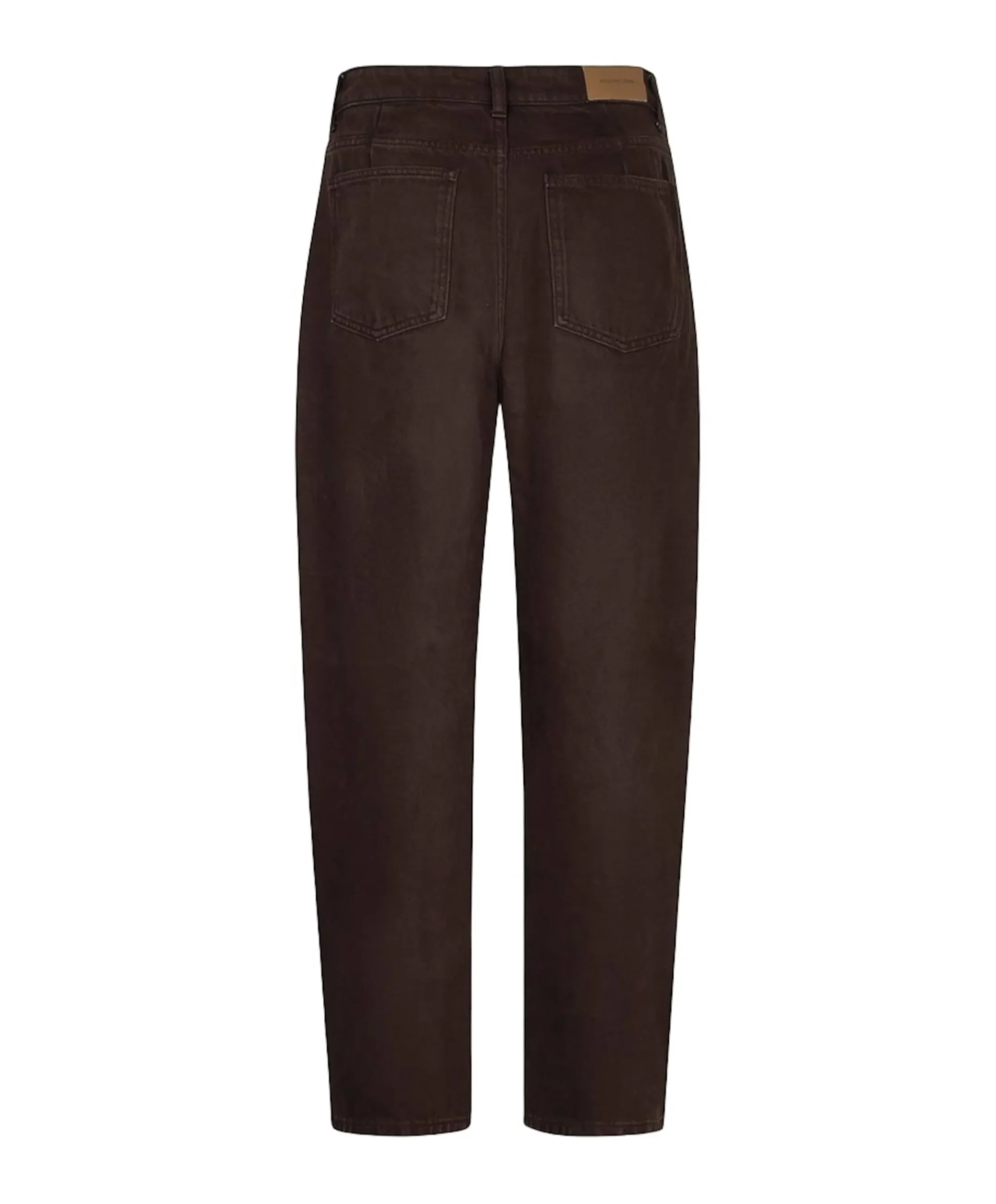 Trousers barrel jeans cacao dames jeans bruin