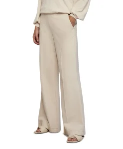 Trousers boot cut punto milano (4s2197) ecru