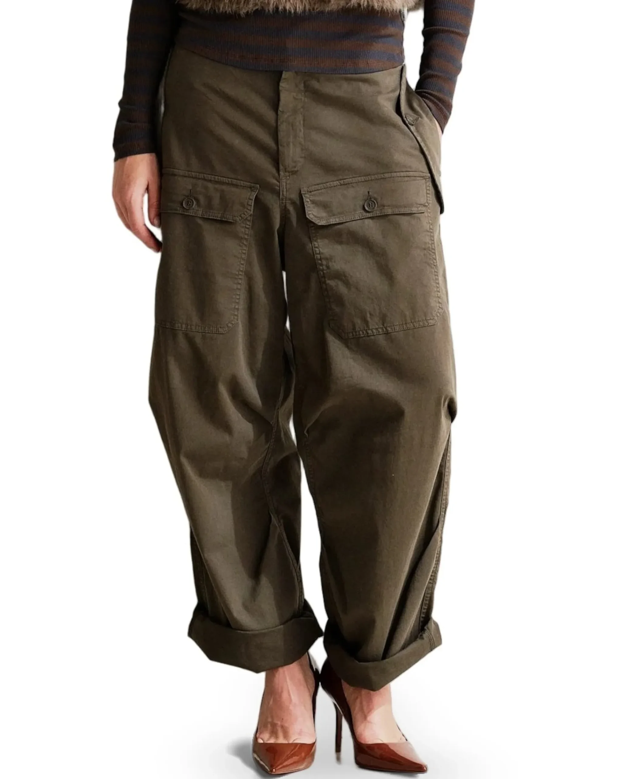 Trousers dames broek bruin
