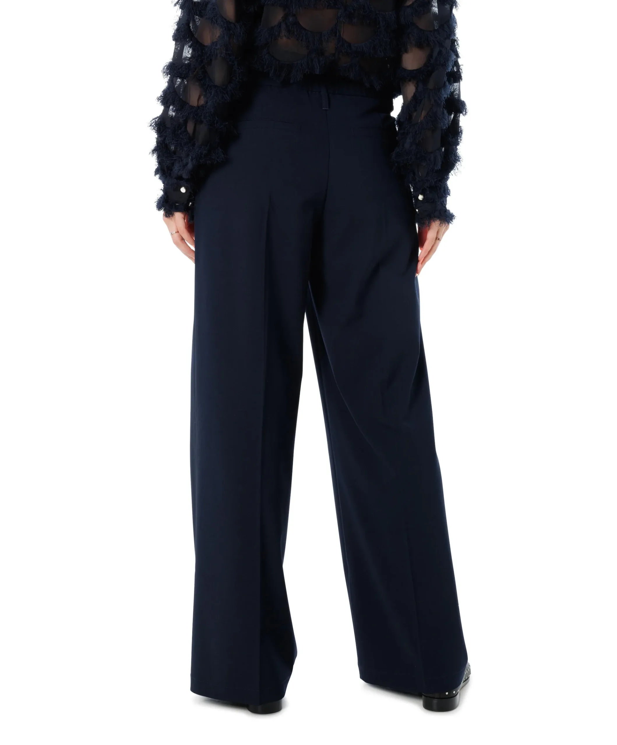 Trousers viscose blend stretch (4s2711) blauw