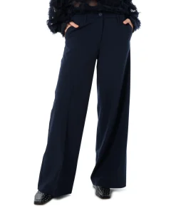 Trousers viscose blend stretch (4s2711) blauw