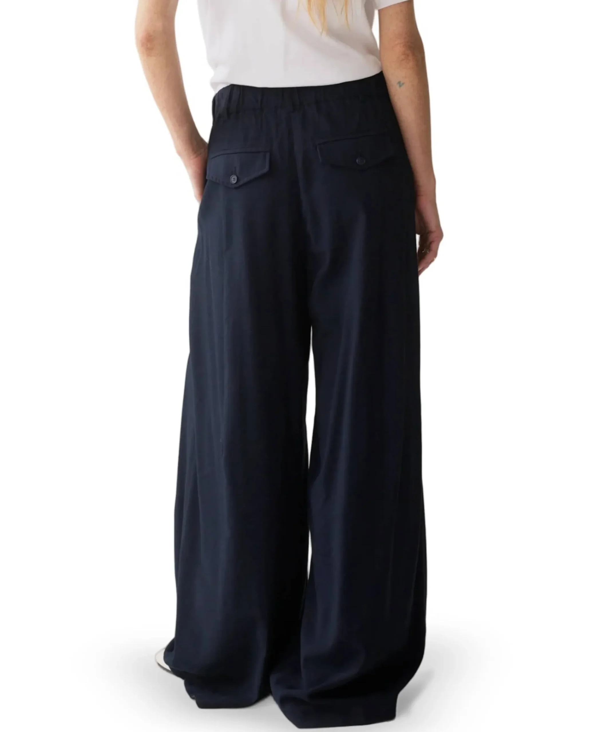 Trousers Viscose twill dames broek blauw