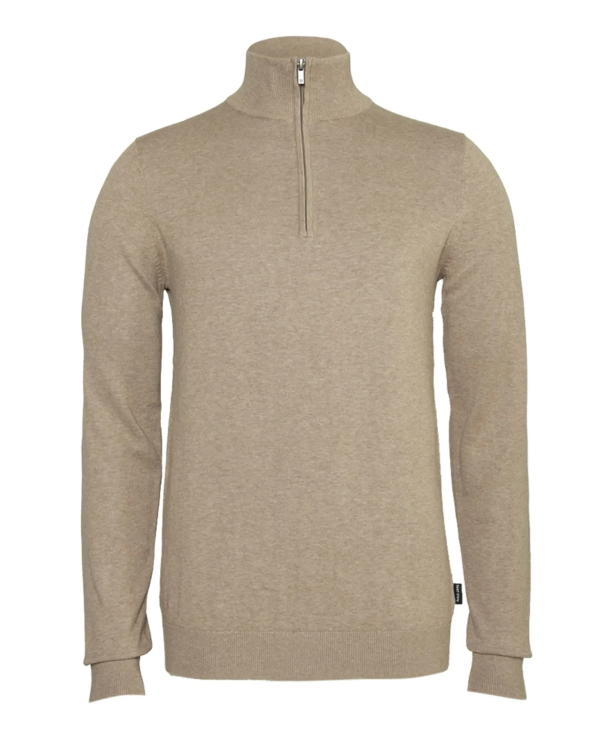 Trui met rits beige
