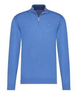 Trui met rits blauw