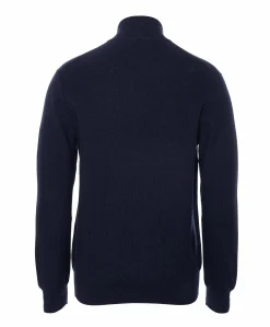 Trui met rits blauw