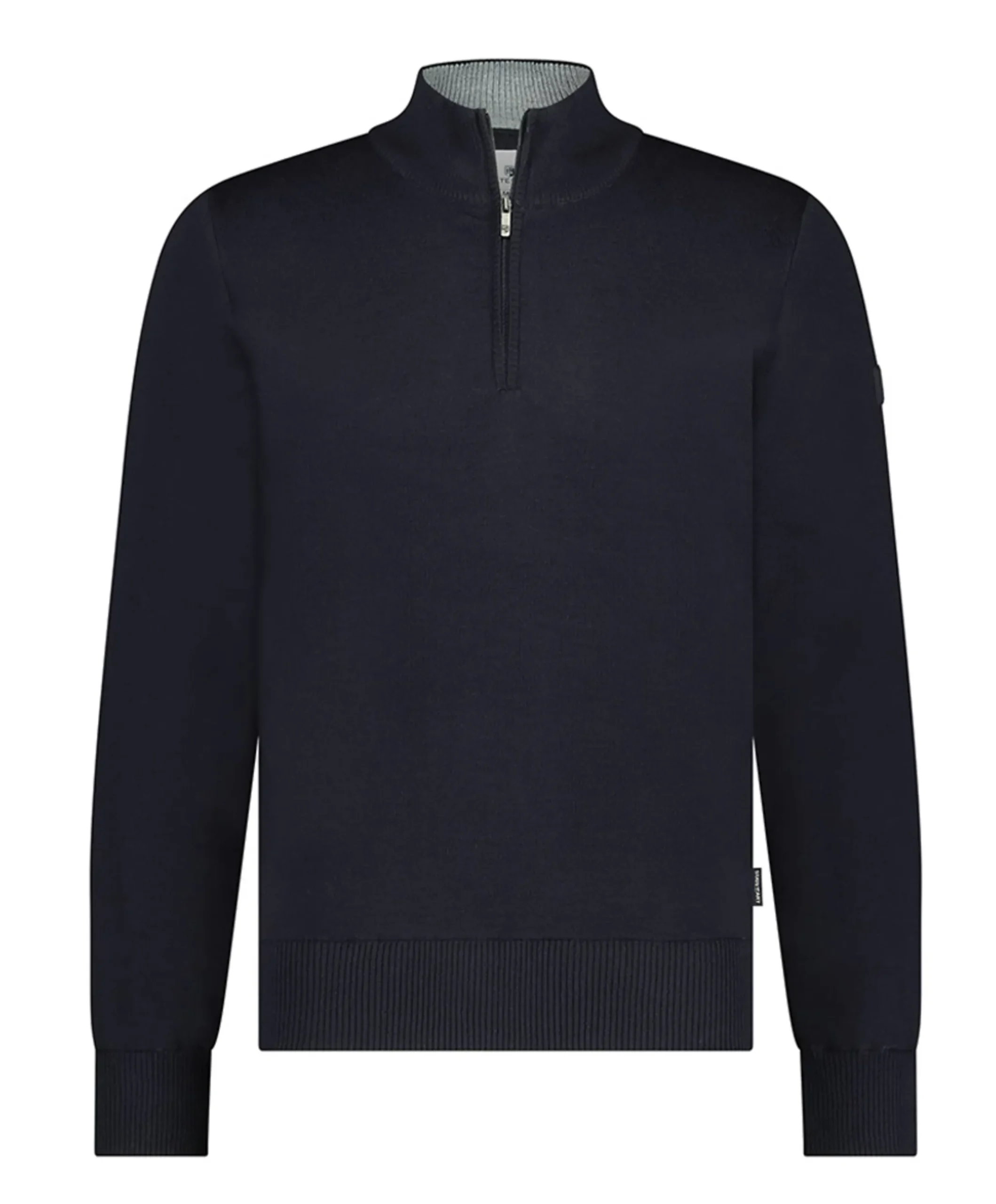 Trui met rits blauw