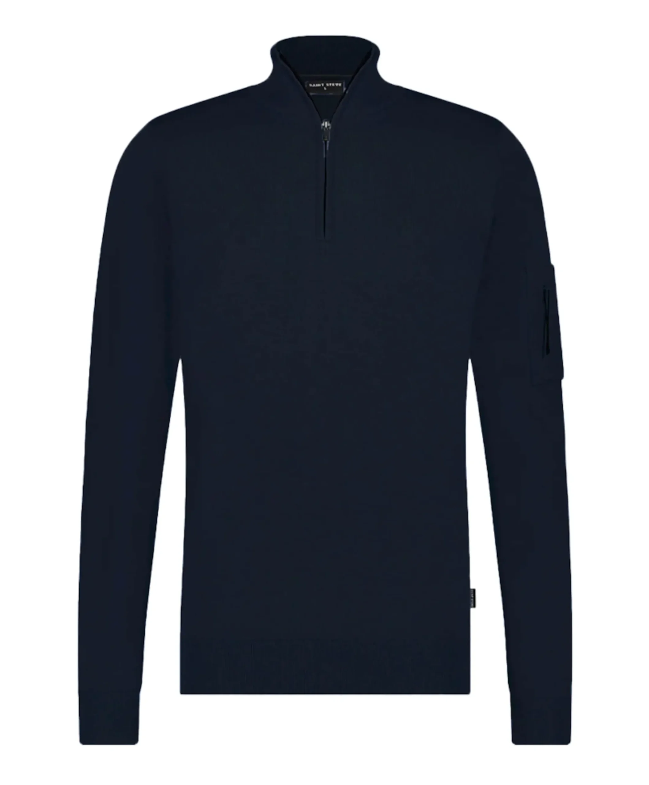 Trui met rits blauw