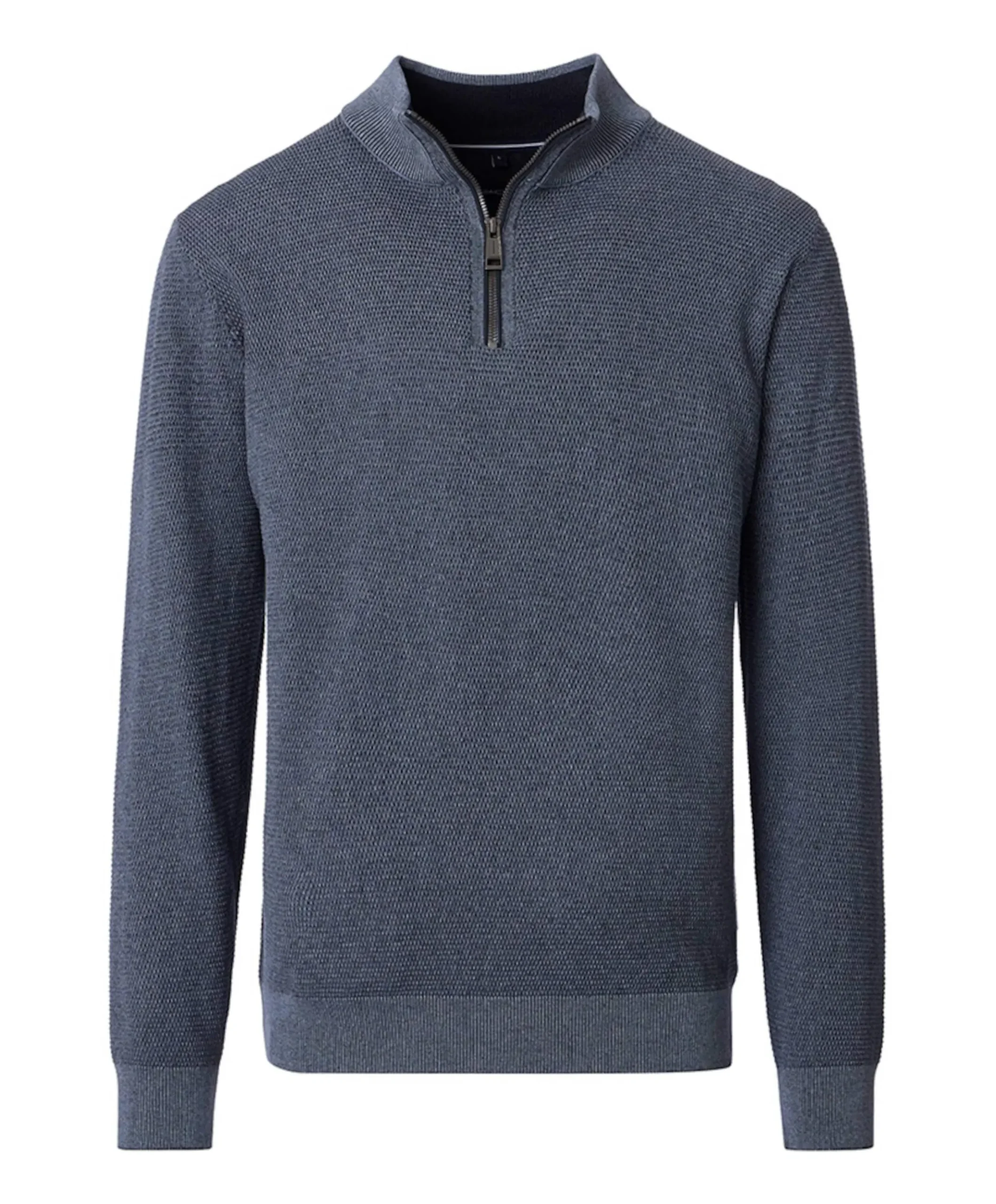 Trui met rits blauw
