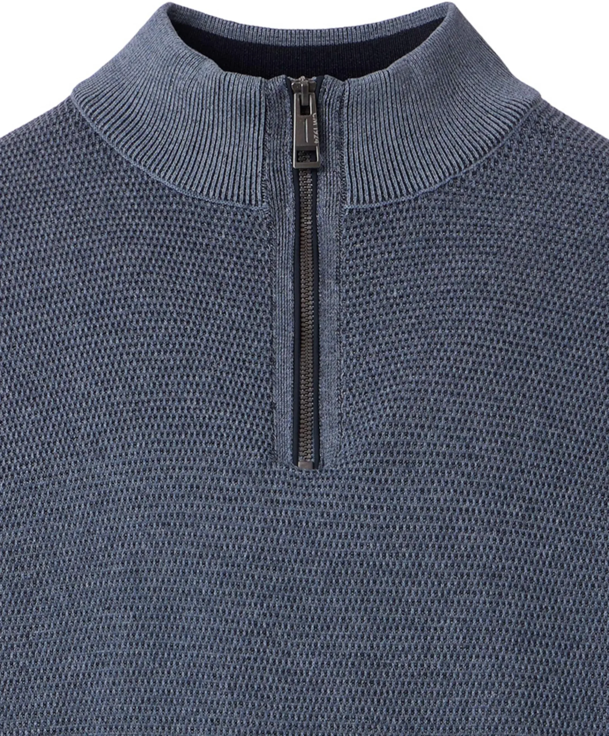 Trui met rits blauw