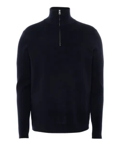 Trui met rits blauw
