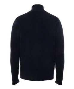 Trui met rits blauw