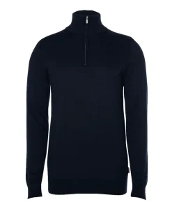 Trui met rits blauw