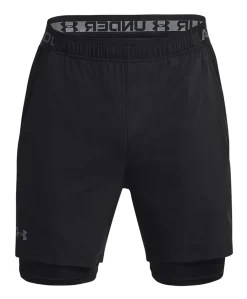 Ua Vanish Woven 2in1 Sts-blk heren shorts zwart