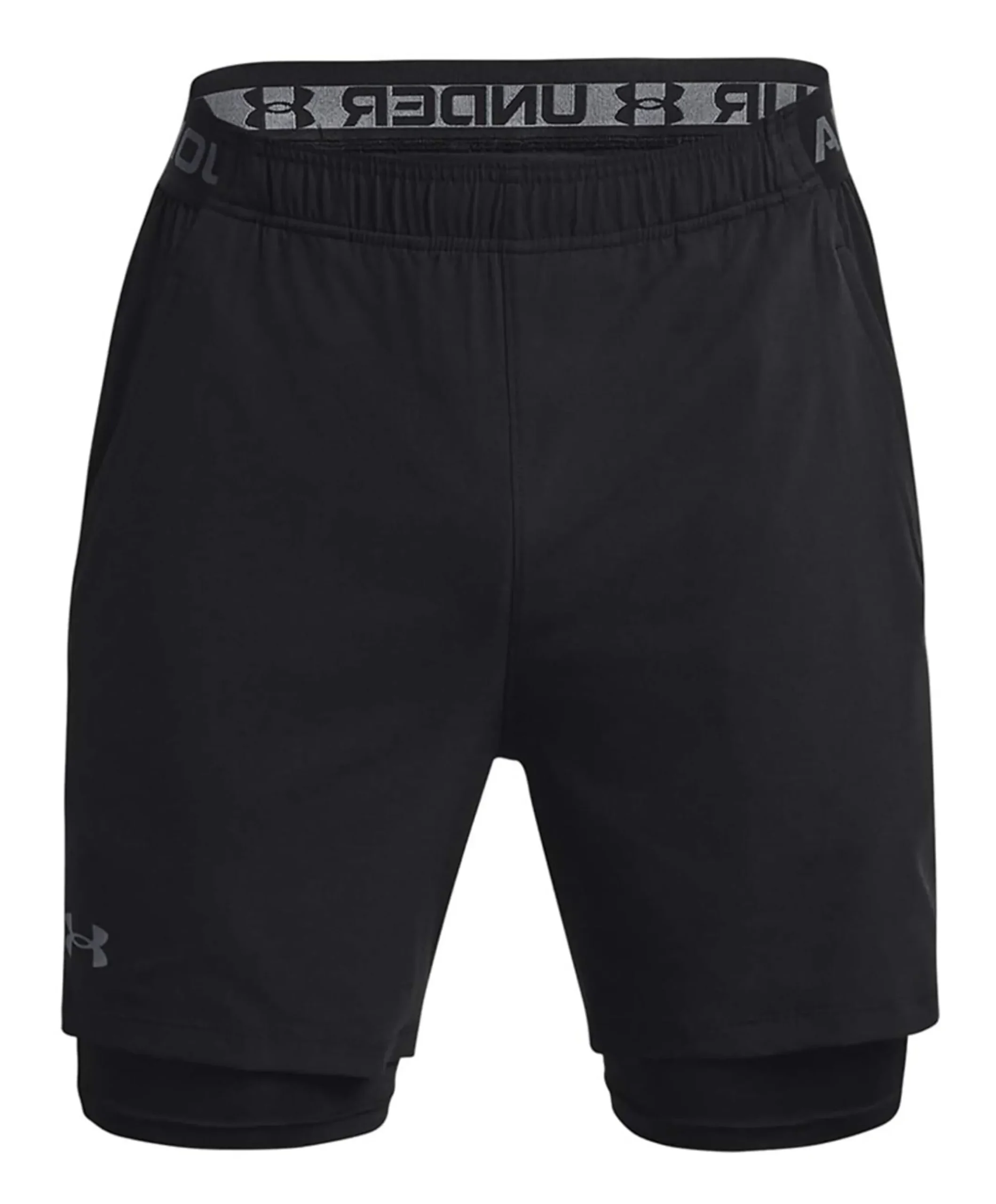 Ua Vanish Woven 2in1 Sts-blk heren shorts zwart