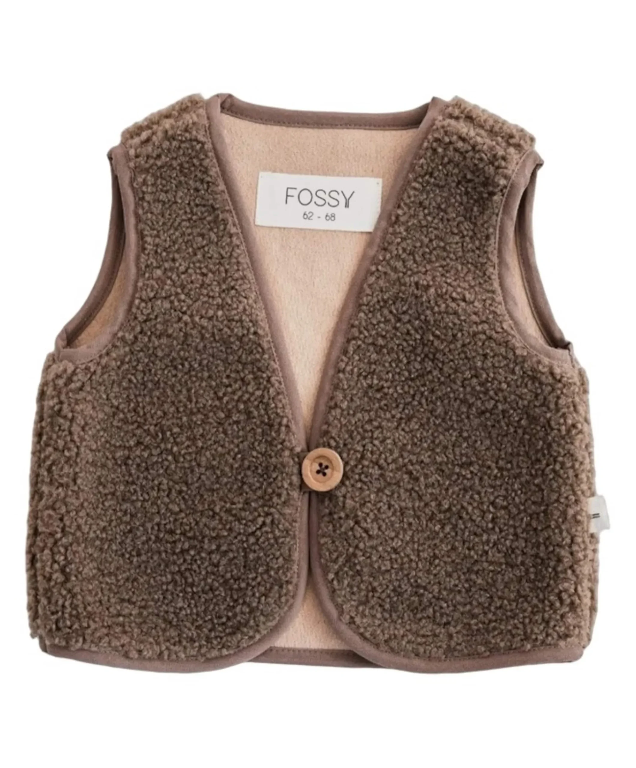 Uniseks gilet bruin