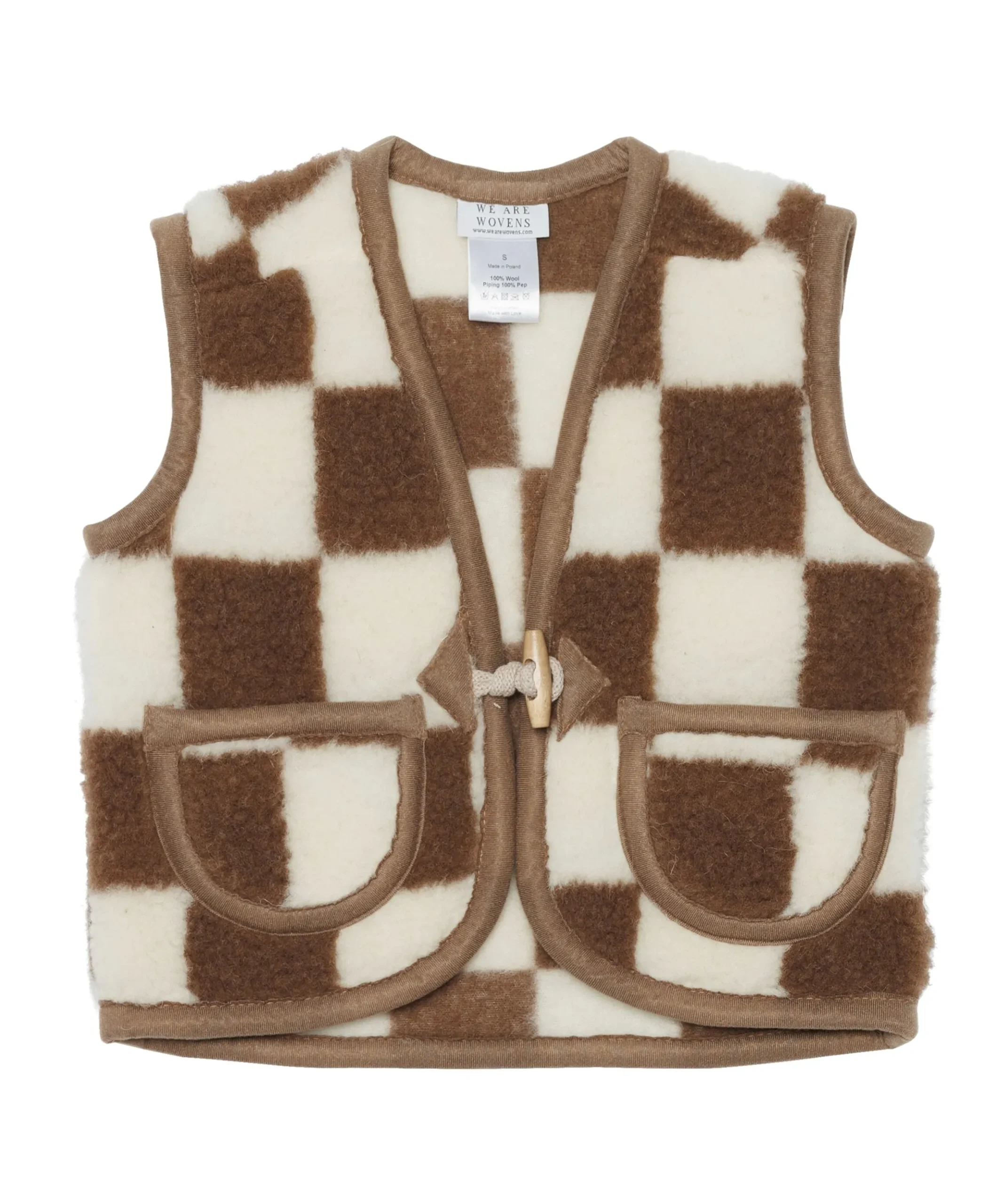 Uniseks gilet bruin