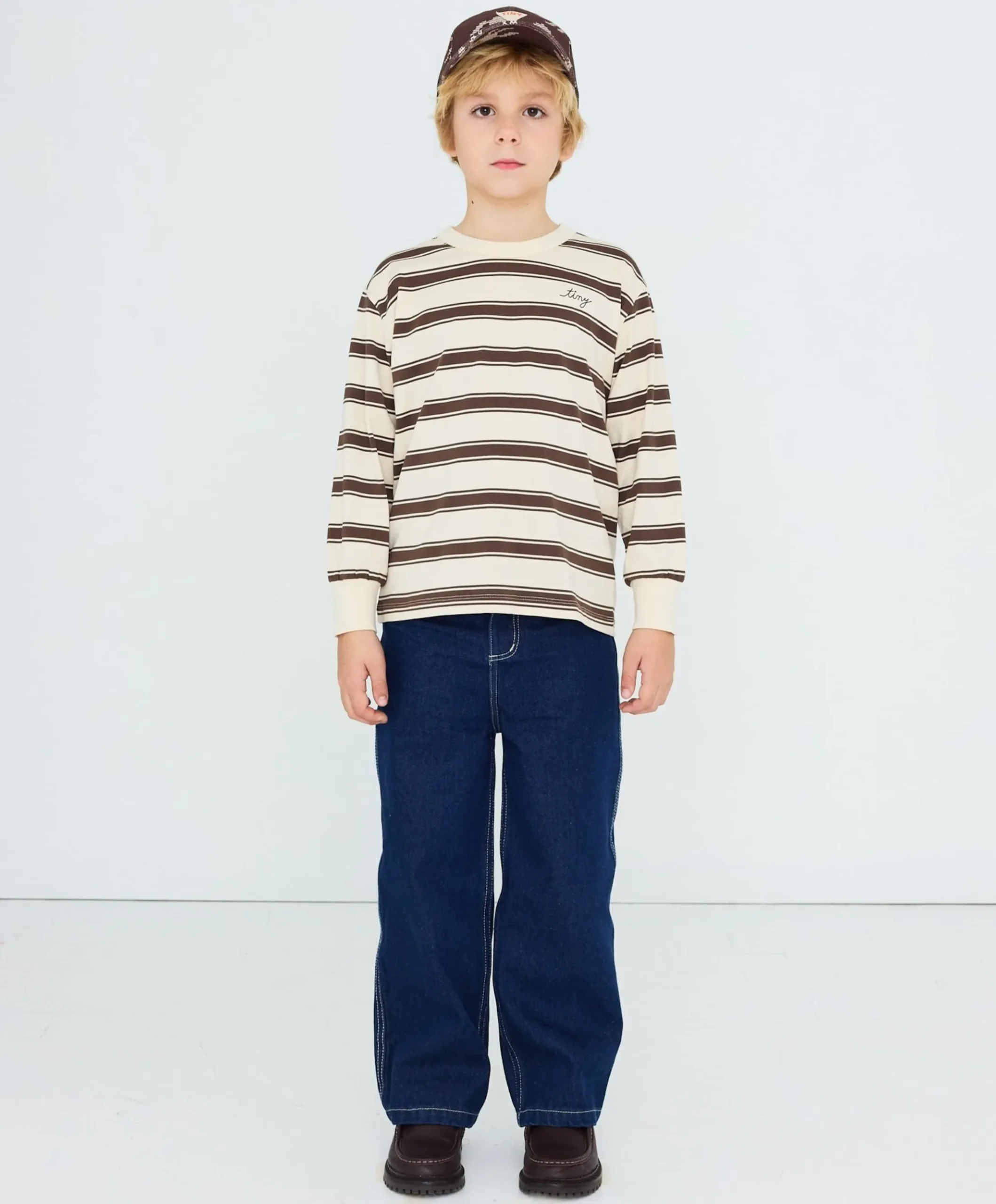 Uniseks longsleeve beige
