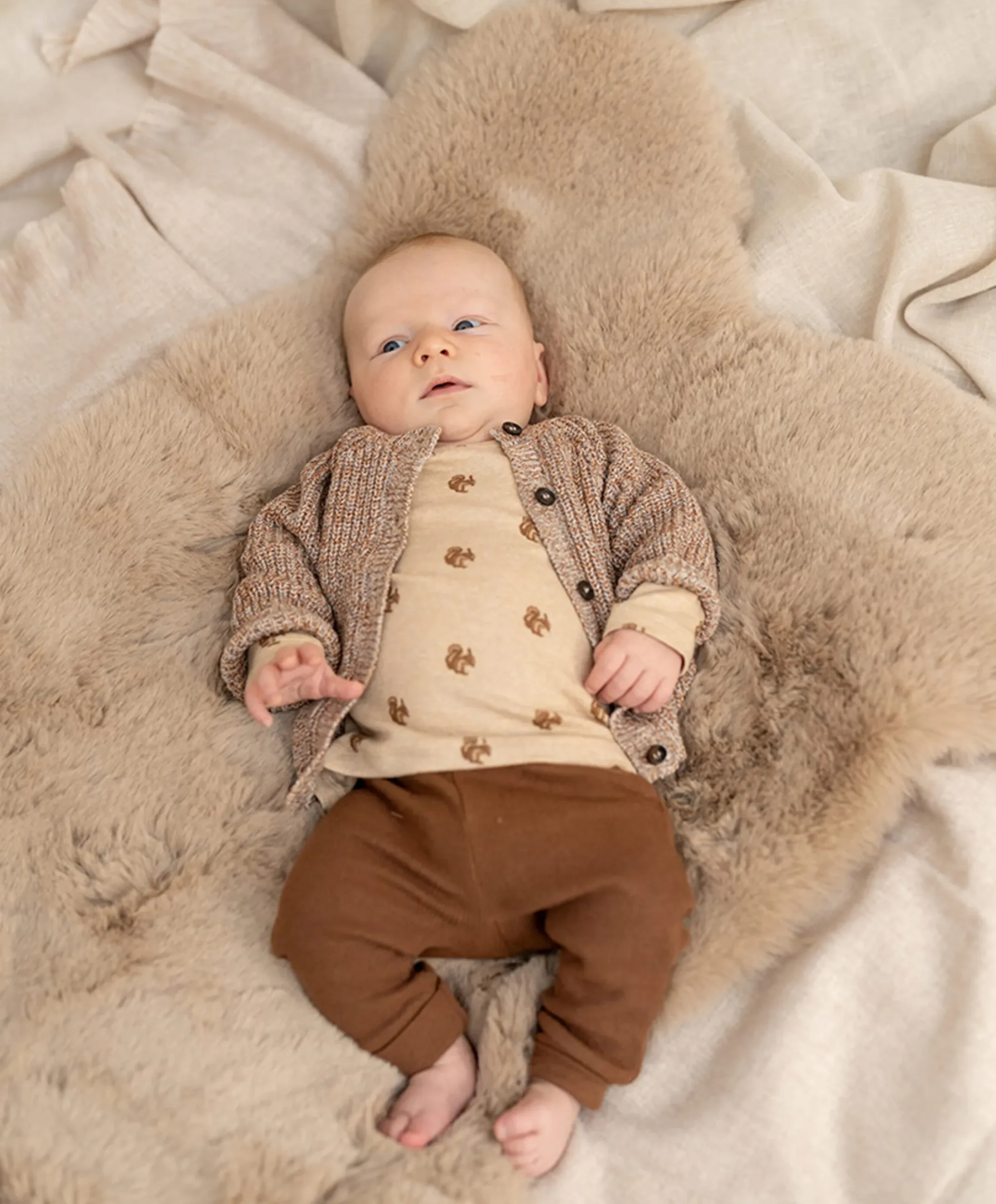 Uniseks longsleeve beige