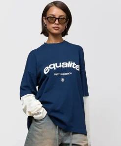 Uniseks longsleeve blauw