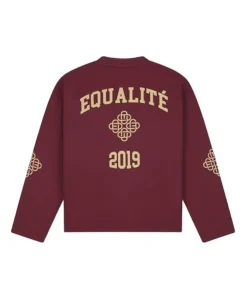 Uniseks longsleeve bordeaux