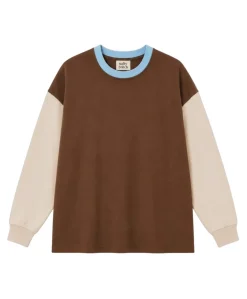 Uniseks longsleeve bruin