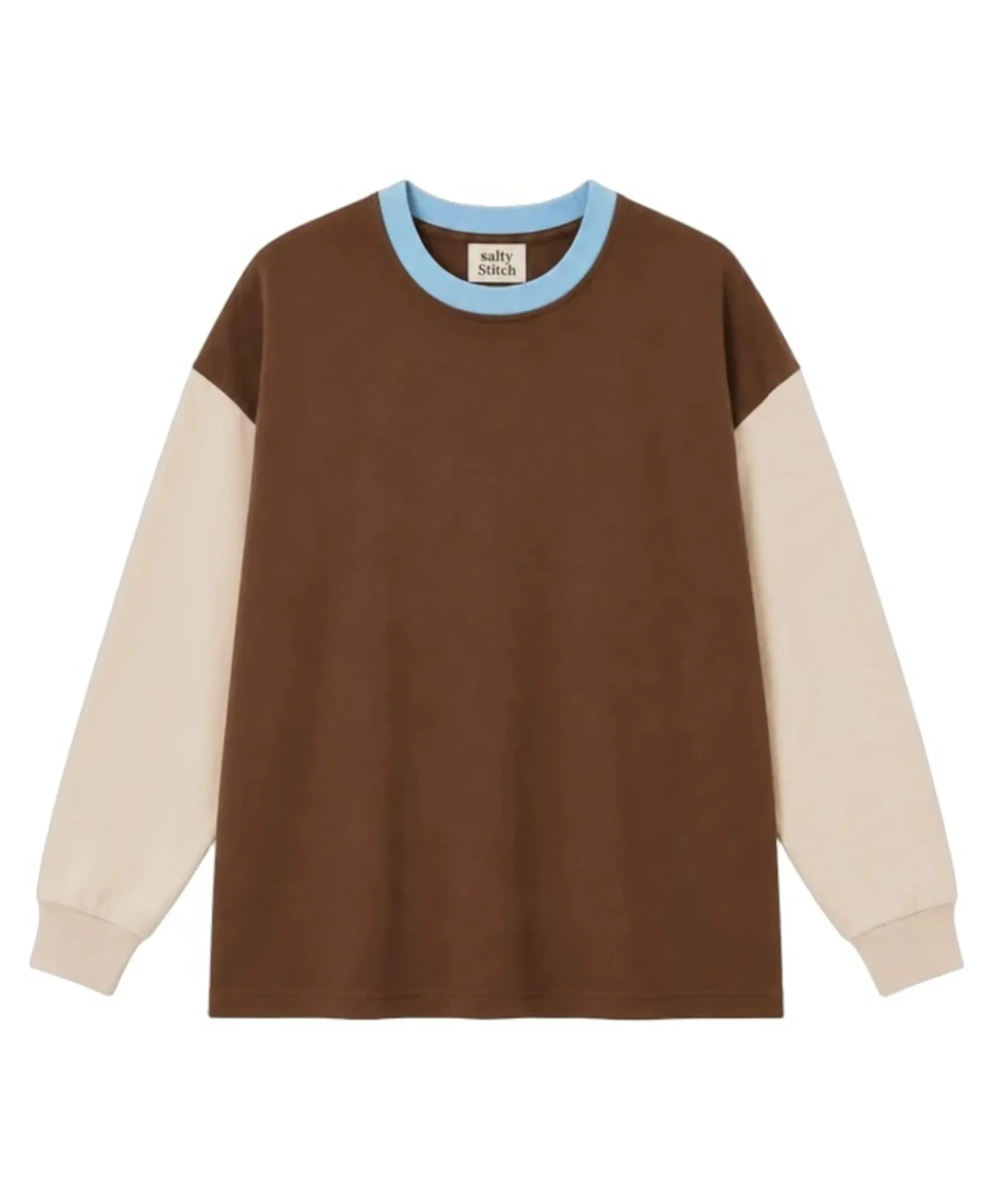 Uniseks longsleeve bruin
